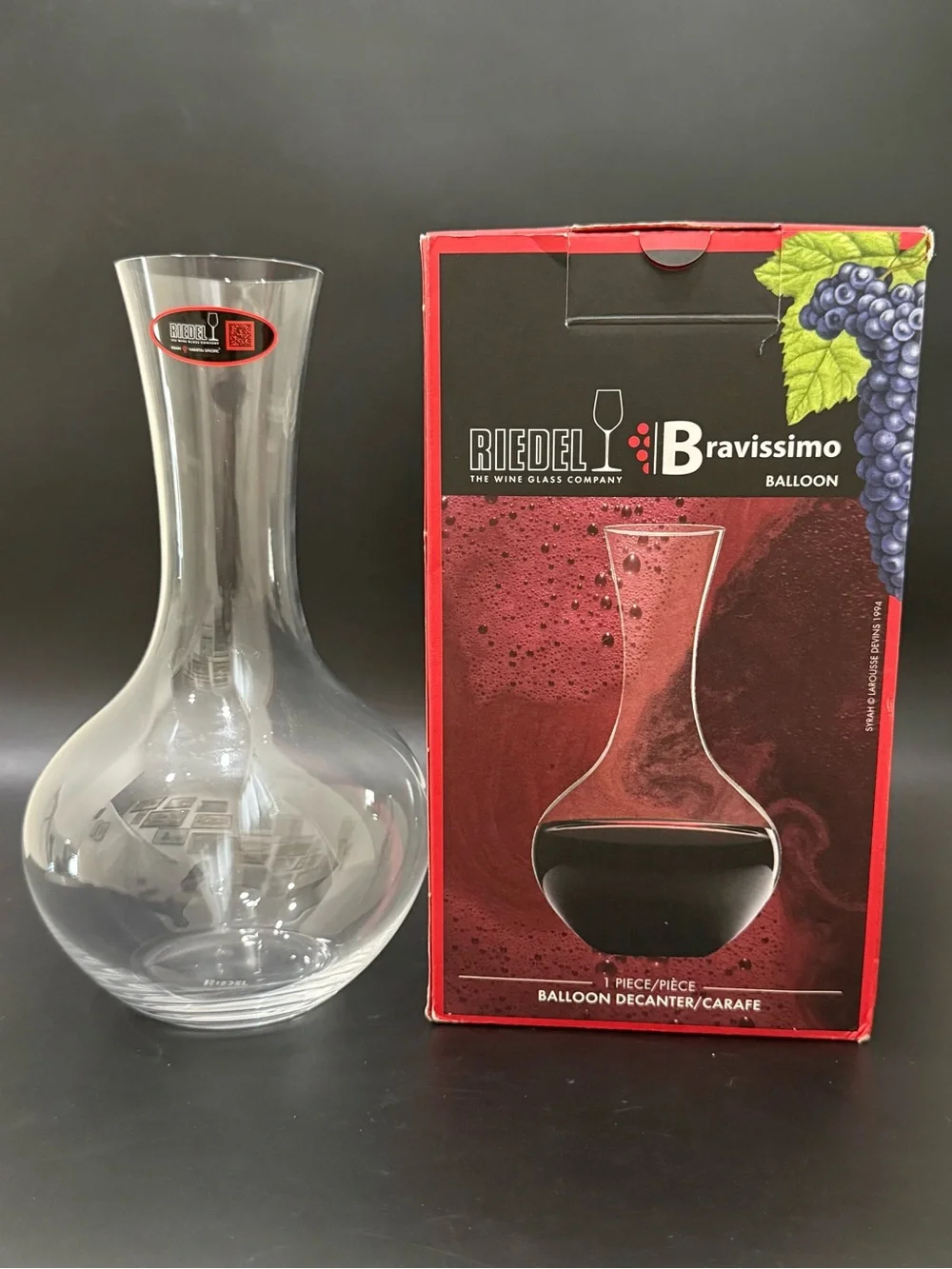 RIEDEL Bravissimo Syrah Larousse Devins Balloon Decanter Wine Carafe